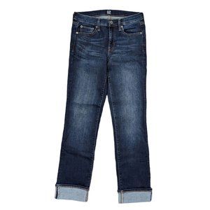 GAP Jeans Classic Straight Mid Rise Boyfriend Cuffed Denim Women's size 27